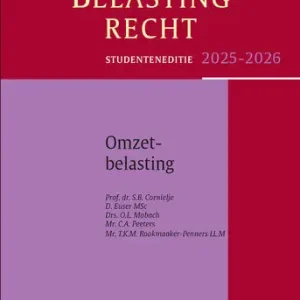Studenteneditie Cursus Belastingrecht Omzetbelasting 2025-2026 Gratis Verzending