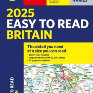 2025 Philip's Easy to Read Road Atlas of Britain Hete Deal