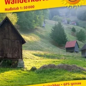 Wanderkarte Westweg Schwarzwald, Pforzheim - Basel 1 : 50 000 Seizoensaanbieding